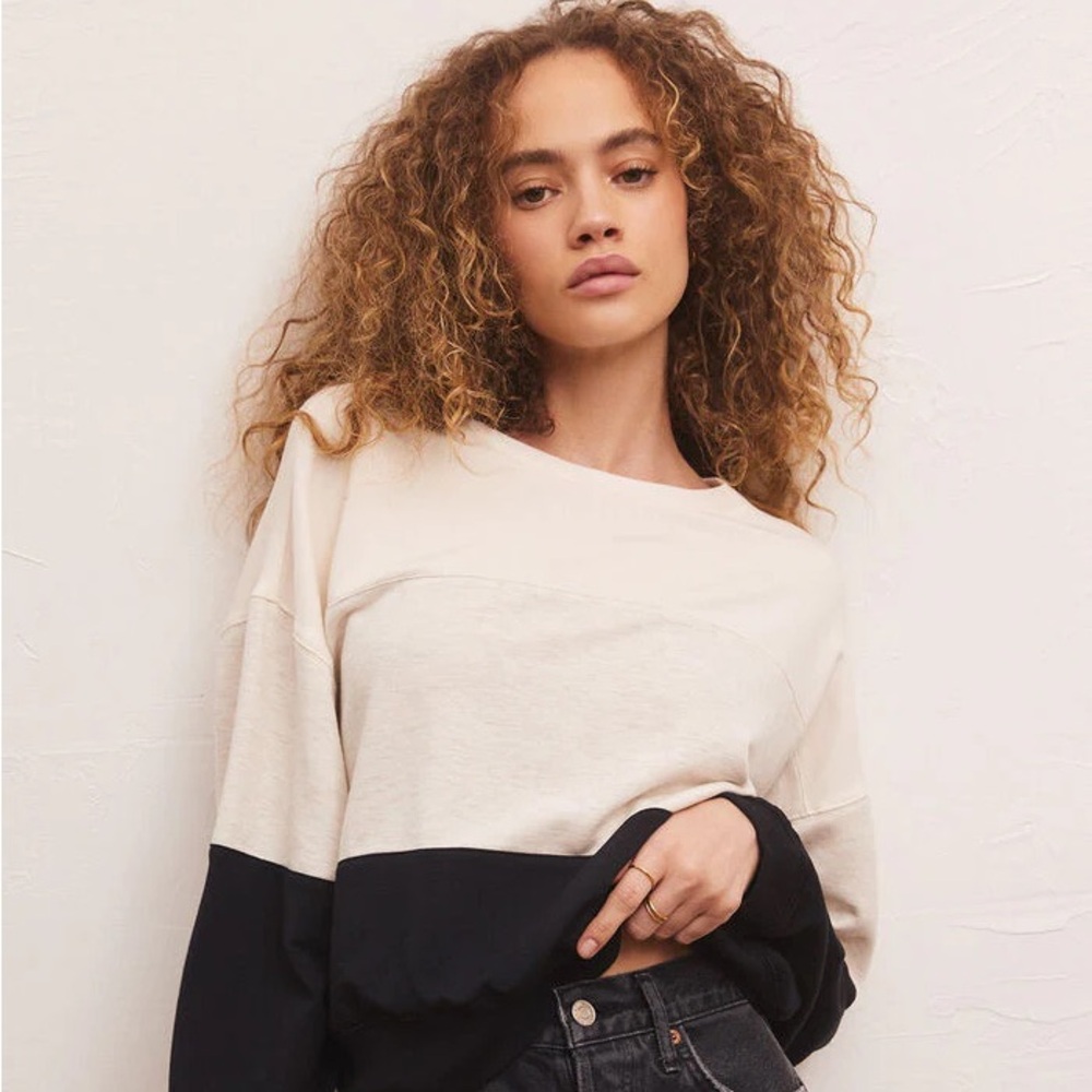 Z Supply Colorblock Modal Sweatshirt